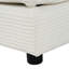 Canapé modulaire 112,6 po en velours côtelé beige avec poches latérales, coussin en mousse à deux couches et repose-pieds mobile pour salon moderne 3