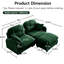 Canapé modulaire 2 places en chenille avec mousse haute densité modulaire-646898260-646898263