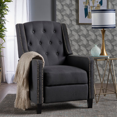Fauteuil en tissu gris foncé Classic