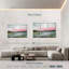 «Abstract Landscape» Greenfield Landscape Abstract sur toile 3 pièces par Lia's World Print-103975893
