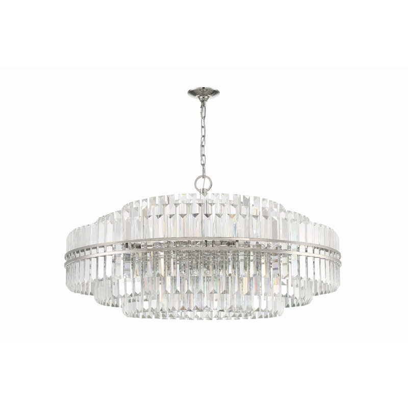 32 - Light Dimmable Tiered Chandelier