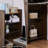 Folding Desk Computer Desk to Bookshelf with Built-in Power Outlet, Anti-Tip Design, Easy-Fold Button, Reinforced Leg Stability, Space-Saving for Home Office Dorm Bedroom Study Room, Walnut-293593900