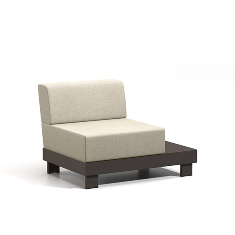 Fauteuil de conversation avec coussin Urban, Voile goéland, Glacier