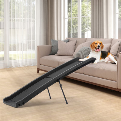 62'' Adelbert Portable & Foldable Large Dog Ramp with Anti-Slip Mat, lightweight for sofa, high beds, car 