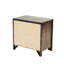 Table de chevet brune en bois avec 2 tiroirs pour la chambre à coucher - solide et élégante et jolie