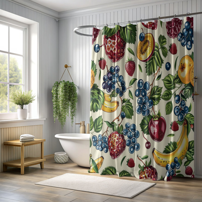 Spring Grape - Premium Shower Curtain, 74"H x 71"W