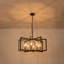 8-Light Farmhouse Lantern Geometric Chandelier