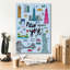 Toile épique Graffiti «Travel Nyc Blue» par Farida Zaman, 18 po x 26 po-653448539