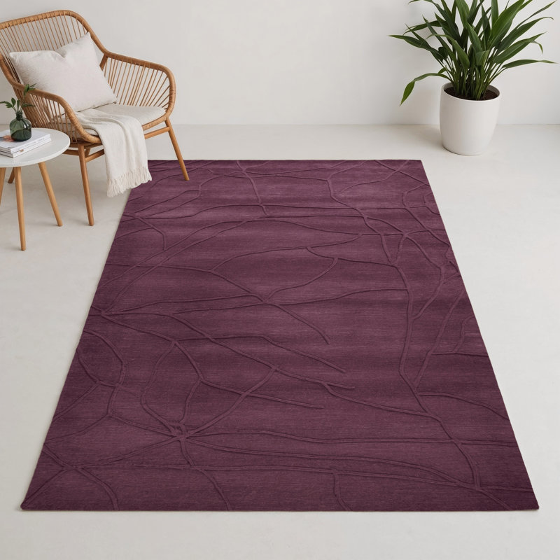 Tapis brun abstrait intérieur et extérieur, Rectangle 5 pi x 7 pi