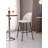 NILSSON Set of 2 Bar Stools with Beige Velvet Fabric