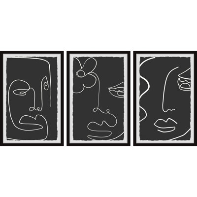 Baldoumas Future Beauties 3 Piece Single Picture Frame Wall Art