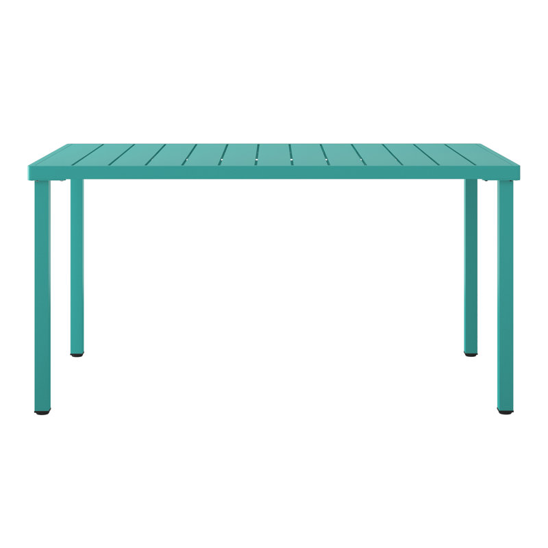 Table de salle à manger rectangulaire 59 po x 35,4 po, Turquoise