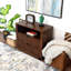 Table de chevet en bois massif 2 tiroirs Pliner