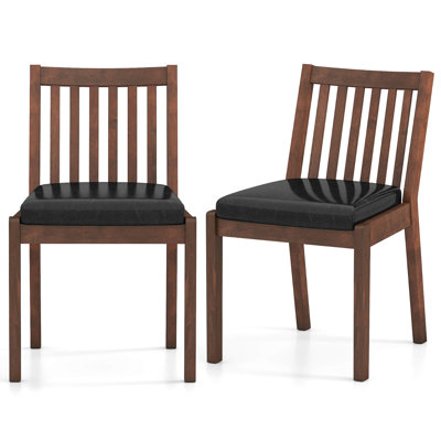 Ensemble de 2 chaises de salle à manger rembourrées en cuir polyuréthane