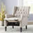 Alta Traditional 28.5" Wide Manual Wingback Recliner Chair with Button-Tufted Diamond Stitching-2111357420-2078642824