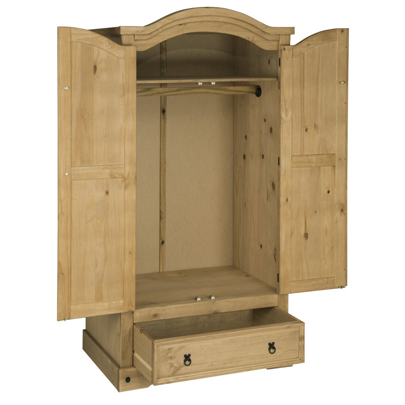 Spearville 2 Door Solid Wood Wardrobe