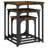 17 Storeys Nesting Coffee Tables 3 Pcs Smoked Oak Engineered Wood