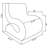 Cyndie CAL117 Compliant 22.75'' Wide Armless-1232448085