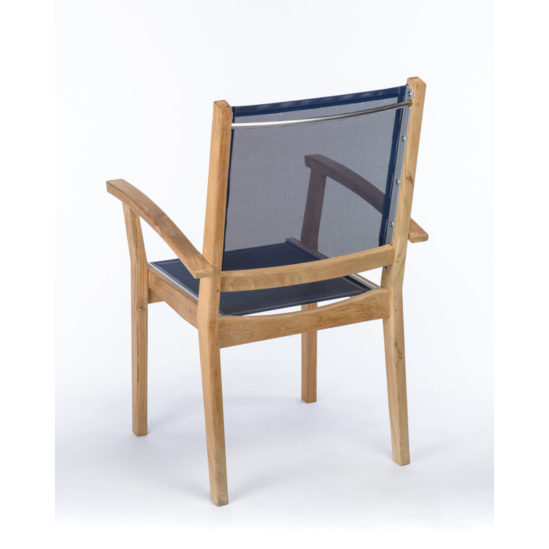 Bayhead Outdoor Dining Armchair, Canvas Navy Sunbrella® Canvas