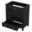 Meuble-lavabo 30 po sans lavabo, base seulement, armoire de salle de bain multifonctionnelle avec portes et tiroir, cadre solide et panneau de fibres à densité moyenne, noir