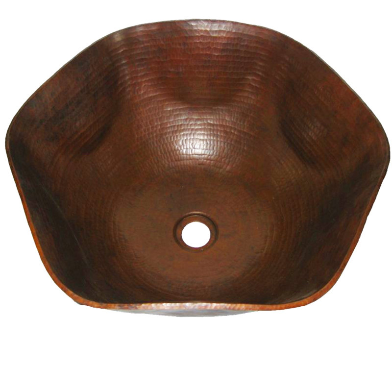 Novatto 16'' Copper Specialty Bathroom Sink, Antigua