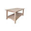Table basse à 4 pieds en bois massif avec rangement