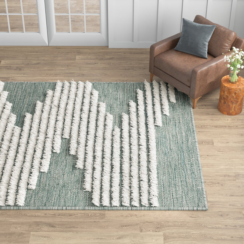 Williamsburg Wool Abstract Indoor Rug, Rectangle 6' x 9'