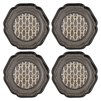 MELAMINE DINNER PLATES S/4  NIGHTINGALE (F24)