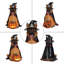 Statue lumineuse de chien pour Halloween, décoration citrouille sorcière en résine durable avec piles, 4 modèles