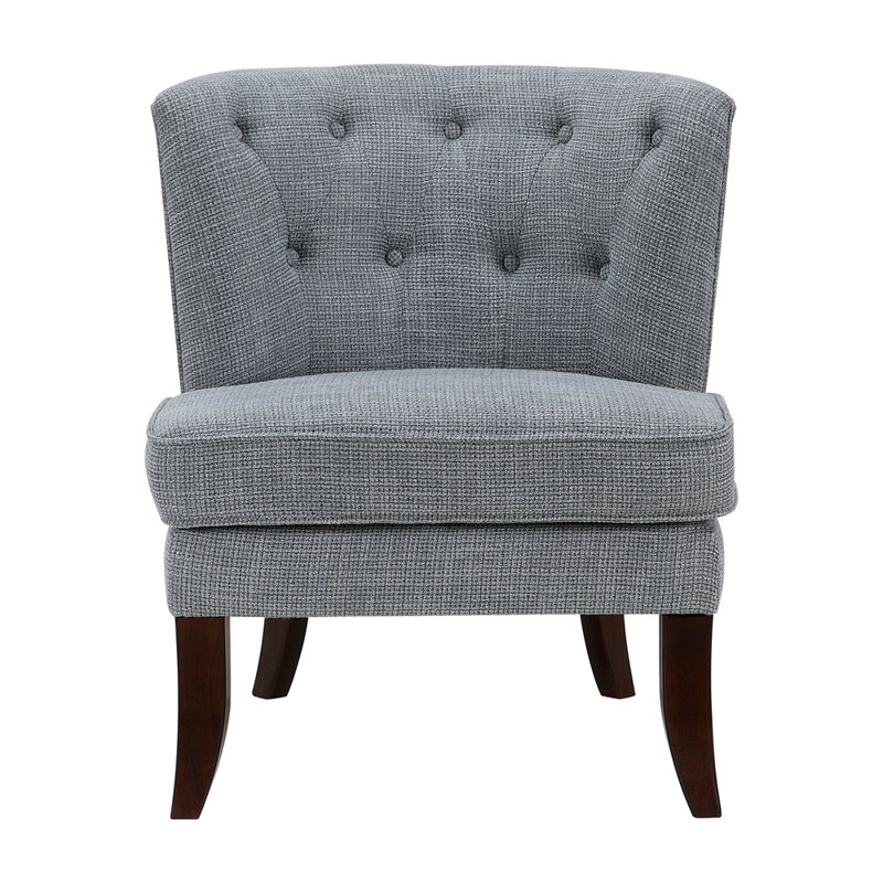 Fauteuil d'appoint contemporain capitonné à boutons