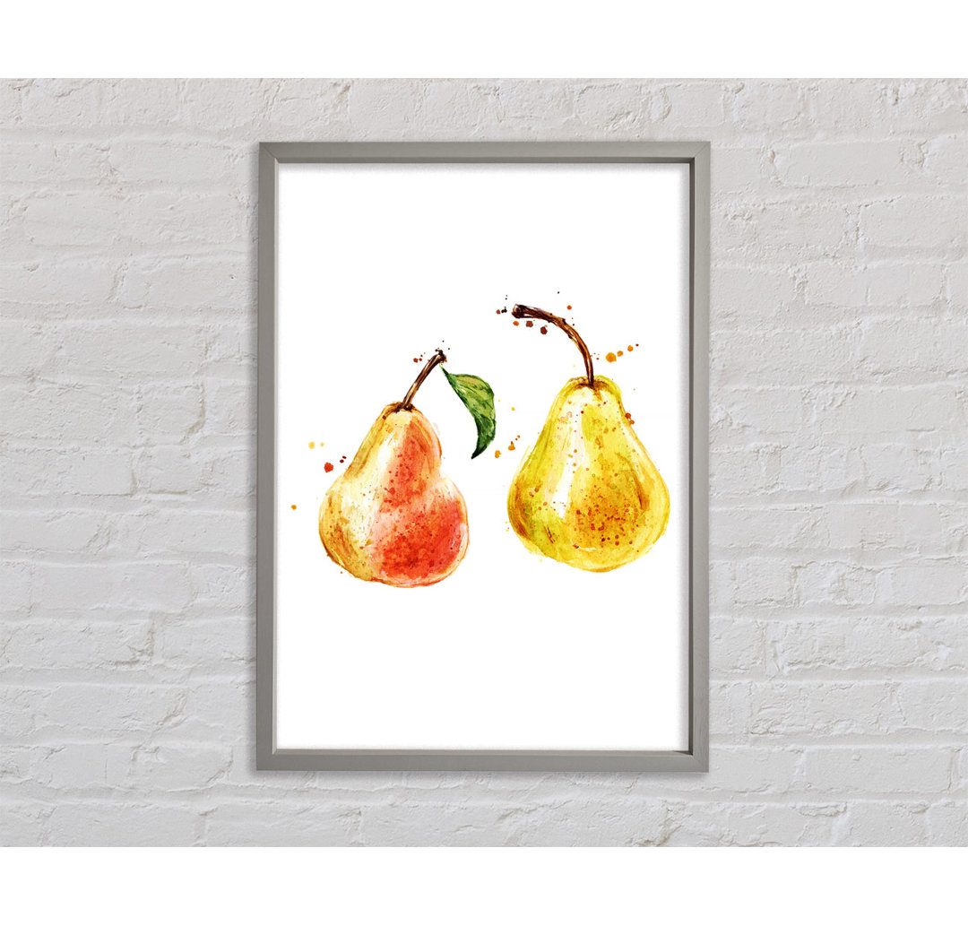 Pear Duo 1 - Einzelner Bilderrahmen Kunstdrucke auf Leinwand