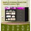 Commode moderne à 4 tiroirs avec station de charge, lumières RVB, grande commode en bois, garde-robe de chambre à coucher, grande armoire de rangement-815325527