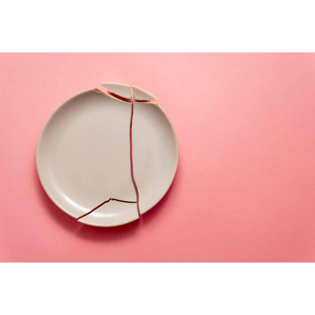 Abstract Broken Plate by By Sonmez - Wrapped Canvas Print