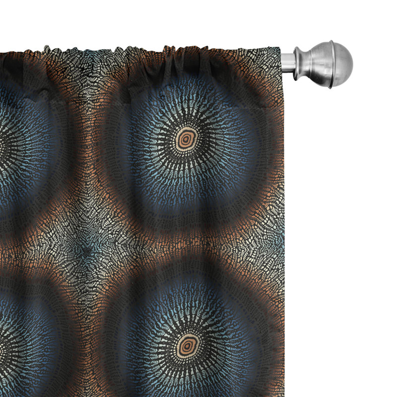 Mandala Semi-Sheer Rod Pocket Sliding Panel, 28" x 84"
