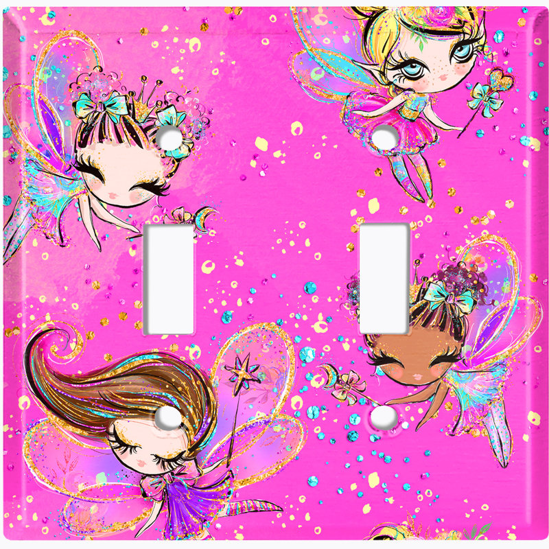 Plaque murale interrupteur à bascule Fairy Princesses