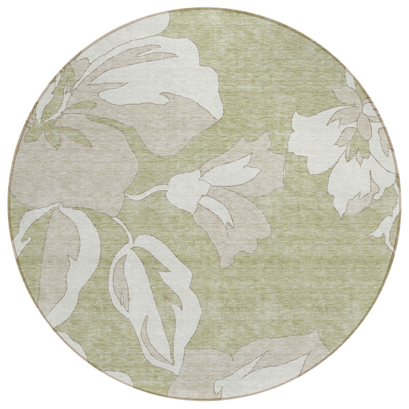  Tapis d'extérieur antidérapant Malchow, Rond 8 pi