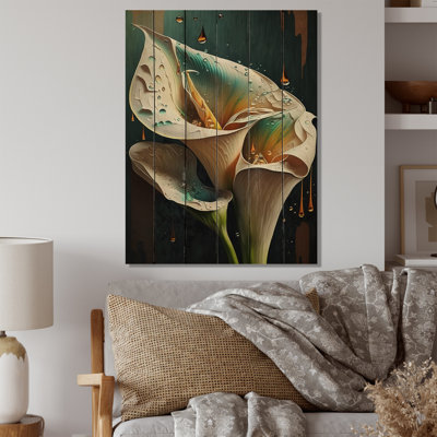 Calla lys III - impression sur bois sans cadre