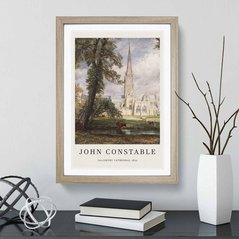 Salisbury Cathedral Vol.1 by John Constable - Picture Frame Graphic Art, 36cm H x 27cm W x 2cm D