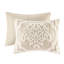 Housse de couette en chenille de coton Shabby Chic, double / grand, avec fermeture à boutons et style pour une nuit sereine