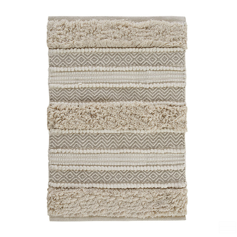 Woven Texture Stripe Bath Rug 20X32"