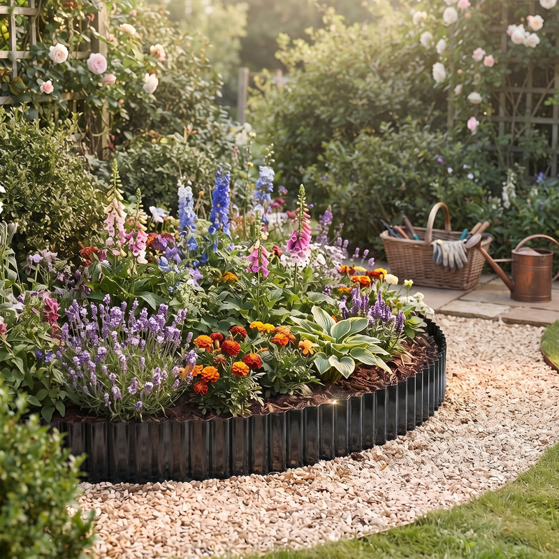 12.5 cm H x 600 cm W Border Fencing, Black