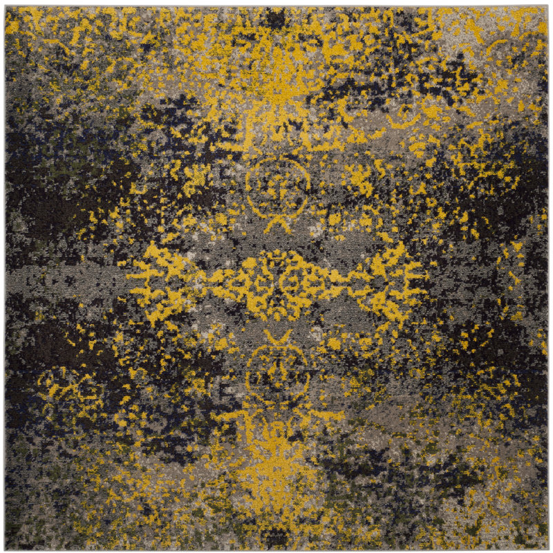 Mckee Performance Abstract Rug, Square 6'7"