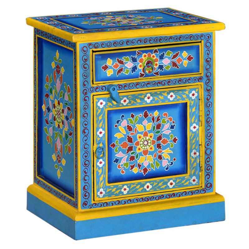 Francee 15.7'' W Wood Nightstand, Blue