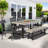 Nungesser 6 - Person Acacia Wicker Patio Dining Set with Rectangular Table