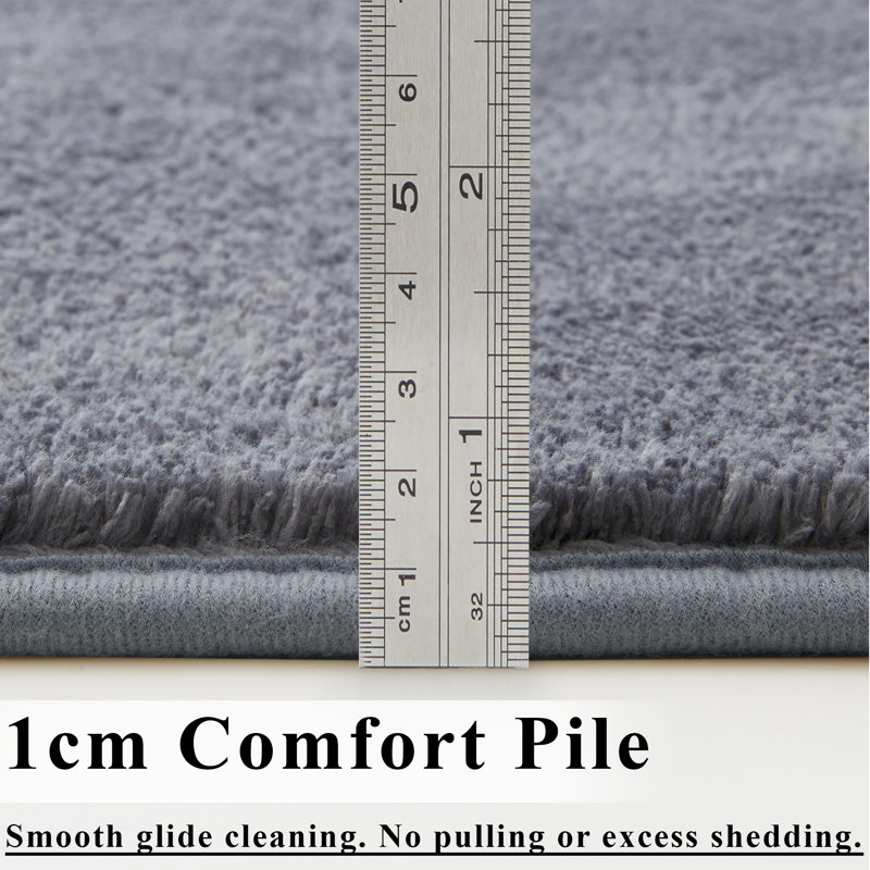Soft Touch Fluffy Area Rug for Living Room & Bedroom, Grey, 120 cm x 170 cm