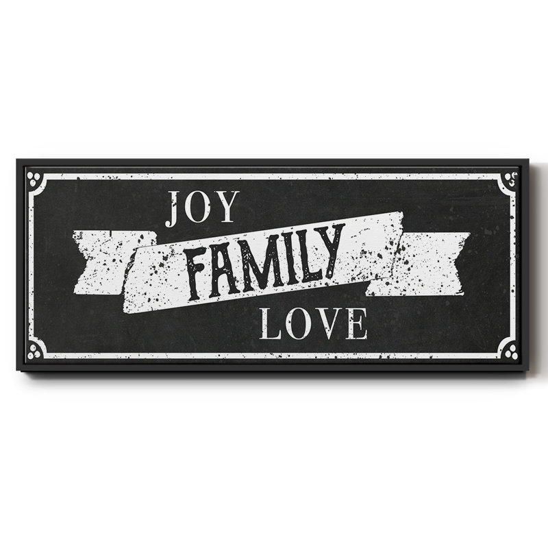 Joy Family Love - toile encadrée