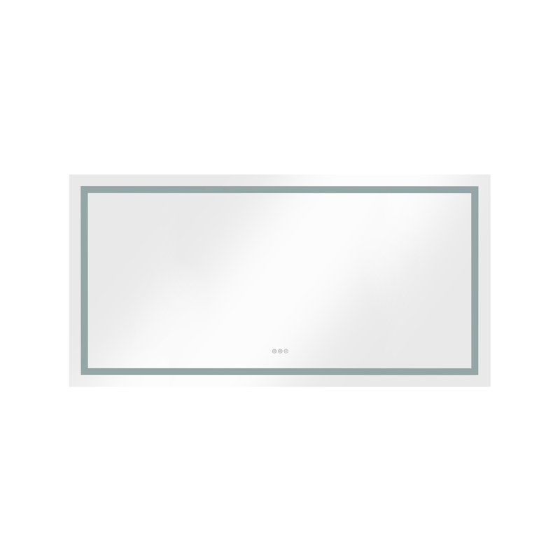 Miroir de salle de bain à DEL avec avant et rétroéclairage, miroir mural de salle de bain, 40" x 84", Blanc