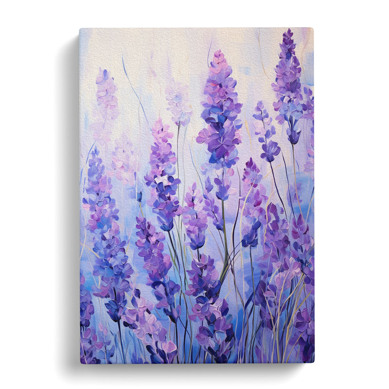Lavender Flower Abstract Art - No Frame Print, 60cm H x 40cm W x 3cm D