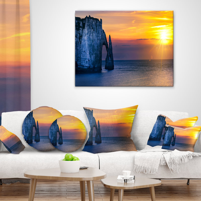 Coussin lombaire normandy etretat falaise mer