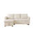 Mara Corduroy Tufted Sectional Sofa with Pull-Out Bed & Pillows-1912190293